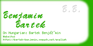 benjamin bartek business card